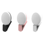 2 pièces lumière de remplissage pour téléphone portable, lumière LED pour photo selfie, blanc, rose, bleu, noir