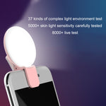 2 pièces lumière de remplissage pour téléphone portable, lumière LED pour photo selfie, blanc, rose, bleu, noir