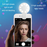 2 pièces lumière de remplissage pour téléphone portable, lumière LED pour photo selfie, blanc, rose, bleu, noir