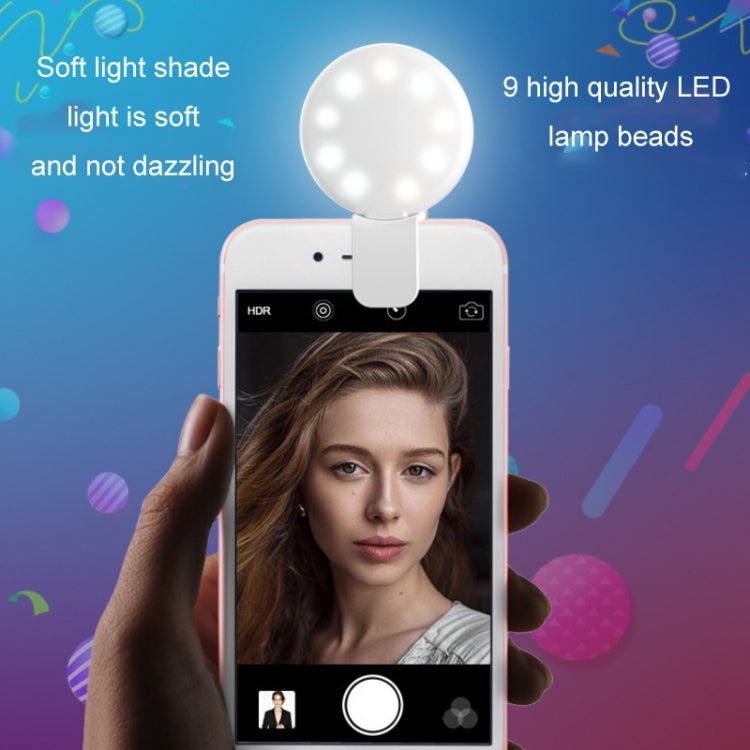 2 pièces lumière de remplissage pour téléphone portable, lumière LED pour photo selfie, blanc, rose, bleu, noir