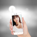 2 pièces lumière de remplissage pour téléphone portable, lumière LED pour photo selfie, blanc, rose, bleu, noir