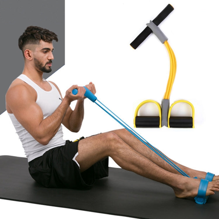 Équipement de fitness abdominal multifonction à quatre tubes avec corde élastique pour pédale, aide aux redressements assis, vert, violet, bleu, rouge, jaune