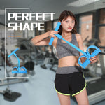 Équipement de fitness abdominal multifonction à quatre tubes avec corde élastique pour pédale, aide aux redressements assis, vert, violet, bleu, rouge, jaune