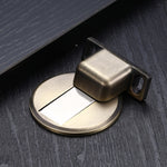 Butoir de porte magnétique puissant et silencieux en alliage de zinc, sans perforation, Rouge Antique, Acier brossé, Noir, Blanc, Jaune, Or brillant, Bronze