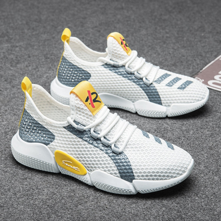 Chaussures de course respirantes de printemps pour couple, modèles étudiants, chaussures décontractées, chaussures de sport tissées volantes, 36, 37, 38, 39, 40, 41, 42, 43, 44