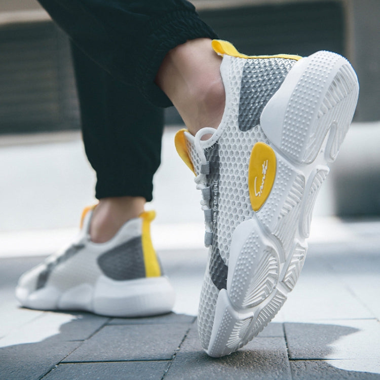Chaussures de course respirantes de printemps pour couple, modèles étudiants, chaussures décontractées, chaussures de sport tissées volantes, 36, 37, 38, 39, 40, 41, 42, 43, 44