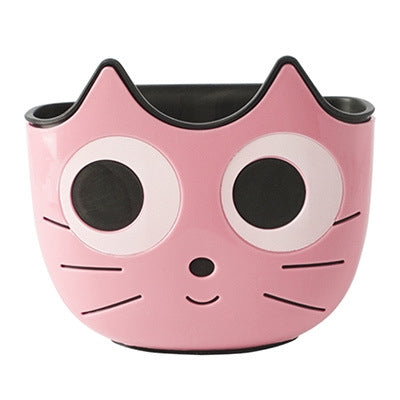 Sac de vidange multifonctionnel suspendu pour évier de dessin animé de cuisine avec boucle réglable, panier de rangement de salle de bain, rose, bleu, vert