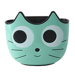 Sac de vidange multifonctionnel suspendu pour évier de dessin animé de cuisine avec boucle réglable, panier de rangement de salle de bain, rose, bleu, vert