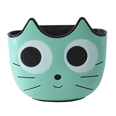 Sac de vidange multifonctionnel suspendu pour évier de dessin animé de cuisine avec boucle réglable, panier de rangement de salle de bain, rose, bleu, vert