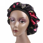 2 pièces de bonnet de nuit en satin pour femme, bonnet de nuit, couvre-chef en soie avec large bande élastique
