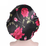 2 pièces de bonnet de nuit en satin pour femme, bonnet de nuit, couvre-chef en soie avec large bande élastique