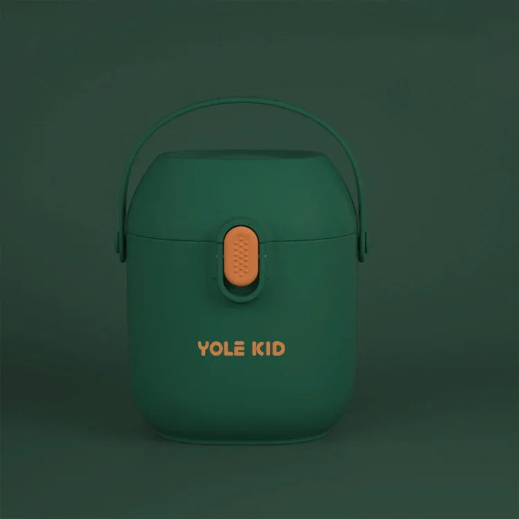 2 PCS YOLE KID Baby Milk Powder Box Large-Capacity Portable Out-Packing Gimi Powder Box Baby Food Supplement Storage Sealed Tank, Mustard Yellow, Matcha Green, Olive Green, Peacock Blue, Cinnabar Red, Rouge Powder