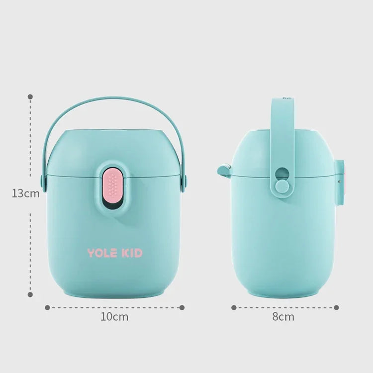 2 PCS YOLE KID Boîte de lait en poudre pour bébé Grande capacité Portable Boîte à poudre Gimi extérieure Supplément alimentaire pour bébé Réservoir scellé, Jaune moutarde, Vert matcha, Vert olive, Bleu paon, Rouge cinabre, Rouge poudré