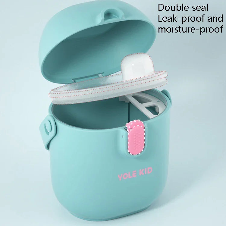 2 PCS YOLE KID Boîte de lait en poudre pour bébé Grande capacité Portable Boîte à poudre Gimi extérieure Supplément alimentaire pour bébé Réservoir scellé, Jaune moutarde, Vert matcha, Vert olive, Bleu paon, Rouge cinabre, Rouge poudré