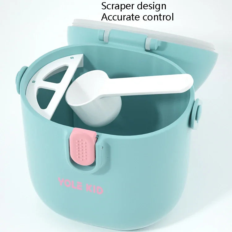 2 PCS YOLE KID Boîte de lait en poudre pour bébé Grande capacité Portable Boîte à poudre Gimi extérieure Supplément alimentaire pour bébé Réservoir scellé, Jaune moutarde, Vert matcha, Vert olive, Bleu paon, Rouge cinabre, Rouge poudré