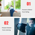 2 Loquets de sécurité pour fenêtre/porte en aluminium, protection enfant, butée antivol, clé hexagonale, clé à molette