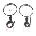 2 PCS For Xiaomi Scooter Rear View Mirror Bicycle Mirror, Round, Oval