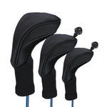 Housse de protection 3 en 1 pour clubs n°1 / n°3 / n°5, housse de tête de club de golf, HD-014 3 en 1 bleu, HD-014 3 en 1 noir, HD-014 3 en 1 rouge