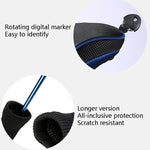 Housse de protection 3 en 1 pour clubs n°1 / n°3 / n°5, housse de tête de club de golf, HD-014 3 en 1 bleu, HD-014 3 en 1 noir, HD-014 3 en 1 rouge