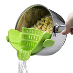 Passoire de cuisine en silicone à large ouverture pour égoutter les fruits et les nouilles, vert, rouge, gris foncé, noir, violet, orange