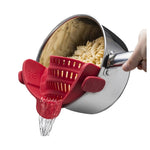 Passoire de cuisine en silicone à large ouverture pour égoutter les fruits et les nouilles, vert, rouge, gris foncé, noir, violet, orange