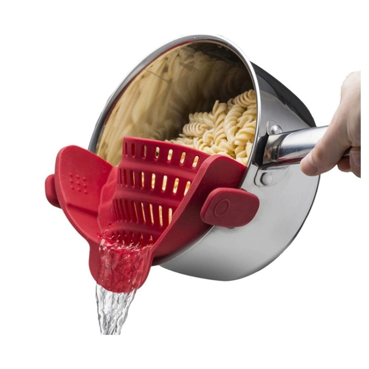 Passoire de cuisine en silicone à large ouverture pour égoutter les fruits et les nouilles, vert, rouge, gris foncé, noir, violet, orange