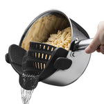 Passoire de cuisine en silicone à large ouverture pour égoutter les fruits et les nouilles, vert, rouge, gris foncé, noir, violet, orange