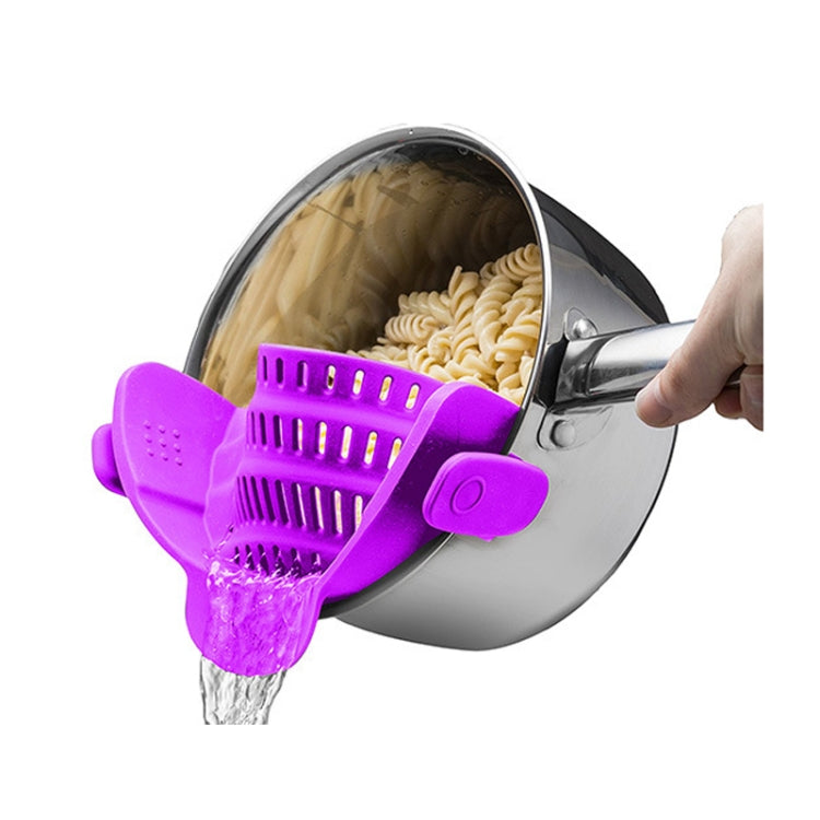 Passoire de cuisine en silicone à large ouverture pour égoutter les fruits et les nouilles, vert, rouge, gris foncé, noir, violet, orange