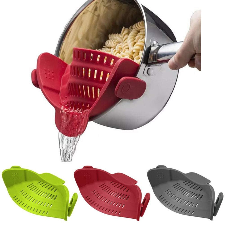 Passoire de cuisine en silicone à large ouverture pour égoutter les fruits et les nouilles, vert, rouge, gris foncé, noir, violet, orange