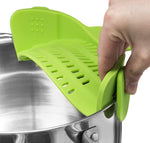Passoire de cuisine en silicone à large ouverture pour égoutter les fruits et les nouilles, vert, rouge, gris foncé, noir, violet, orange