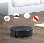 Robot de balayage automatique intelligent pour la maison, Spécification :, 3 en 1 (Noir), 3 en 1 (Blanc), Noir, Blanc