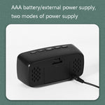 Mirror Bedside Alarm Clock Battery Plug-In Dual-Purpose LED Clock, Arc-shaped Black Shell (Mirror White Light), Rectangular Black Shell (Mirror White Light), Arc-shaped Black Shell (Black Surface White Light)                                            ...