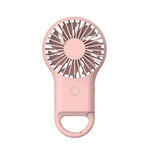 Mini ventilateur de poche portable rechargeable USB avec lumière 7 couleurs, Rose, Vert armée, Orange