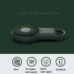 Mini ventilateur de poche portable rechargeable USB avec lumière 7 couleurs, Rose, Vert armée, Orange