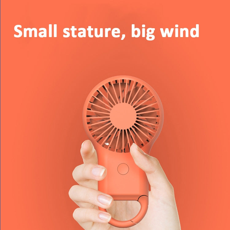 Mini ventilateur de poche portable rechargeable USB avec lumière 7 couleurs, Rose, Vert armée, Orange