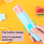Lot de 2 moules à glace 4 en 1 en silicone alimentaire pour enfants, livraison de couleur aléatoire