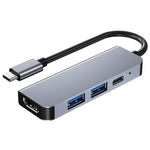Station d'accueil HUB multifonction 4 en 1 BYL-2011 USB-C / Type-C vers HDMI 4K + USB 3.0 + USB 2.0 + charge PD USB-C / Type-C, 4 en 1