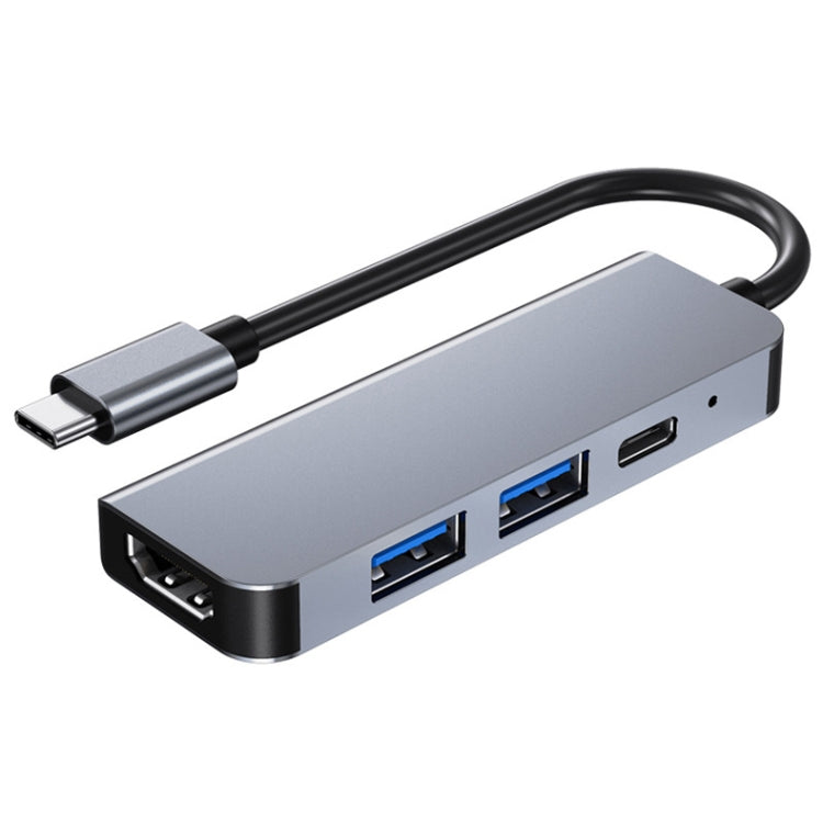 Station d'accueil HUB multifonction 4 en 1 BYL-2011 USB-C / Type-C vers HDMI 4K + USB 3.0 + USB 2.0 + charge PD USB-C / Type-C, 4 en 1