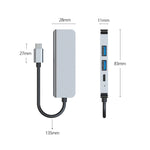Station d'accueil HUB multifonction 4 en 1 BYL-2011 USB-C / Type-C vers HDMI 4K + USB 3.0 + USB 2.0 + charge PD USB-C / Type-C, 4 en 1
