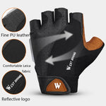 WEST BIKING YP0211196 Gants de moto/vélo anti-choc et antidérapants à demi-doigts pour l'équitation, S, M, L, XL