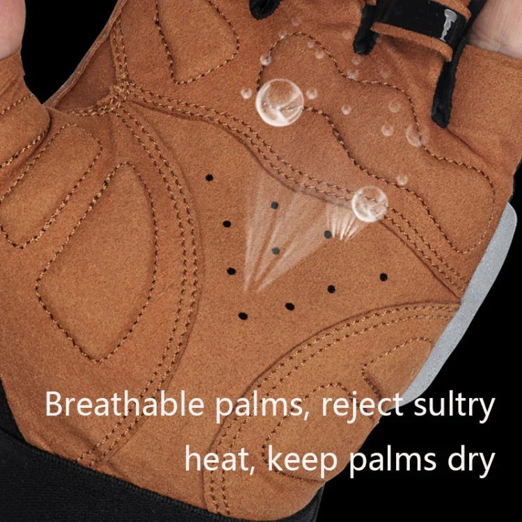 WEST BIKING YP0211196 Gants de moto/vélo anti-choc et antidérapants à demi-doigts pour l'équitation, S, M, L, XL