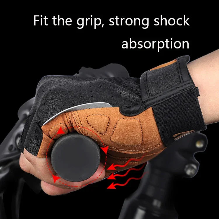 WEST BIKING YP0211196 Gants de moto/vélo anti-choc et antidérapants à demi-doigts pour l'équitation, S, M, L, XL