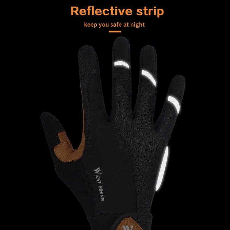 WEST BIKING YP0211197 Gants de moto à doigts complets antichocs et antidérapants, équipement de conduite, S, M, L, XL