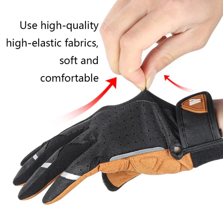 WEST BIKING YP0211197 Gants de moto à doigts complets antichocs et antidérapants, équipement de conduite, S, M, L, XL
