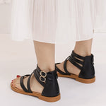 Sandales d'été pour femmes à brides croisées style romain, chaussures rétro à talons bas, 36, 37, 38, 39, 40, 41, 42