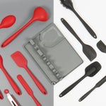 Support de cuillère en silicone 2 en 1 pour cuisine, Grand (Gris), Moyen (Gris), Moyen (Noir), Grand (Rouge), Moyen (Rouge), Grand (Bleu), Moyen (Bleu), Grand (Orange), Moyen (Orange), Grand (Vert), Moyen (Vert)