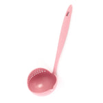 Cuillère-passoire 2-en-1 en paille de blé, vaisselle écologique, cuillère à fondue double-usage passoires, rose nordique, vert nordique, bleu nordique, beige nordique