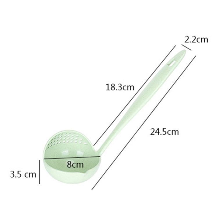 Cuillère-passoire 2-en-1 en paille de blé, vaisselle écologique, cuillère à fondue double-usage passoires, rose nordique, vert nordique, bleu nordique, beige nordique