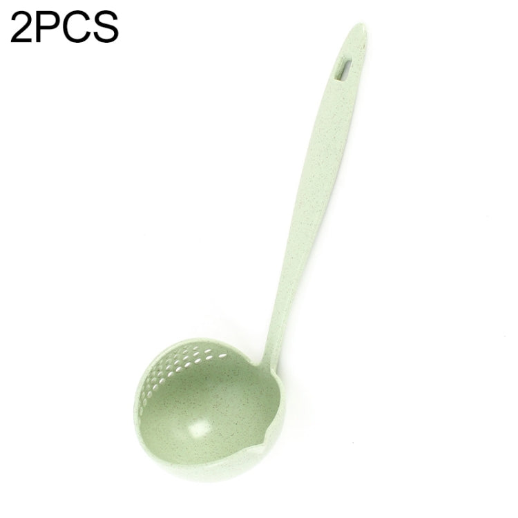 Cuillère-passoire 2-en-1 en paille de blé, vaisselle écologique, cuillère à fondue double-usage passoires, rose nordique, vert nordique, bleu nordique, beige nordique