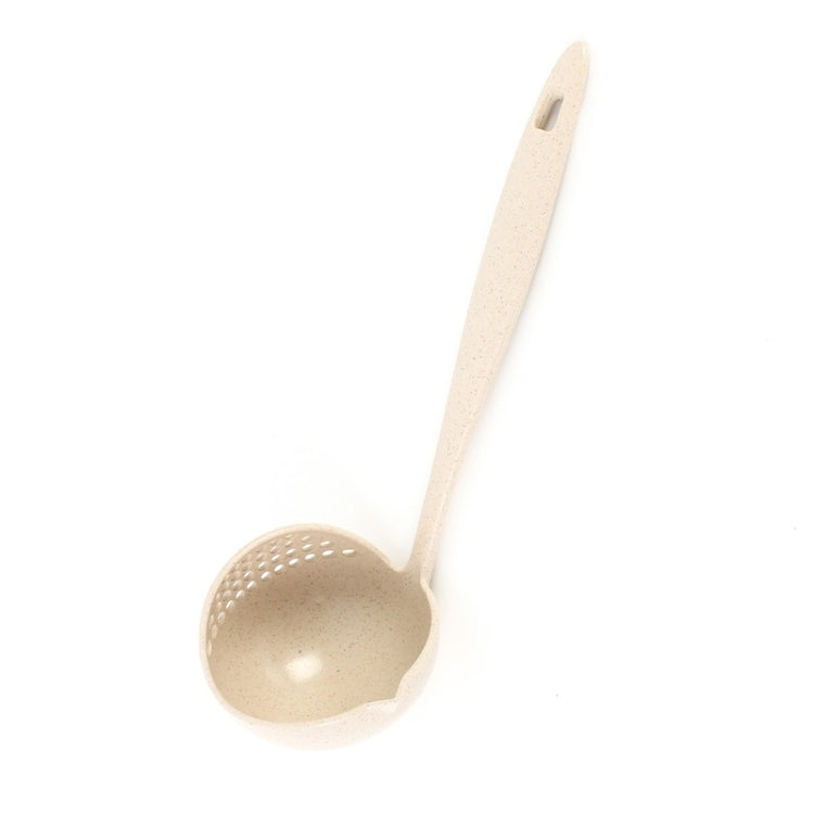 Cuillère-passoire 2-en-1 en paille de blé, vaisselle écologique, cuillère à fondue double-usage passoires, rose nordique, vert nordique, bleu nordique, beige nordique